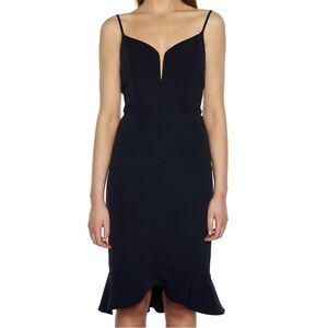 Bardot Kristen Tulip Drop Hem Cocktail Party Dress